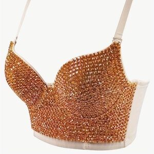 Gold Gem Bustier Club Top